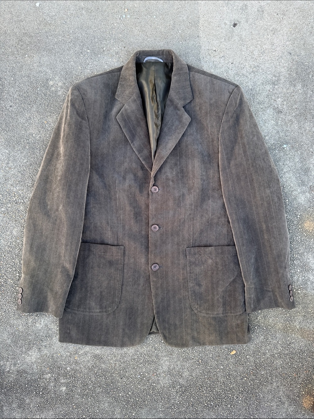 VTG Casino Men's Brown Corduroy Blazer - Classic Tailored Jacket Size 38S/M